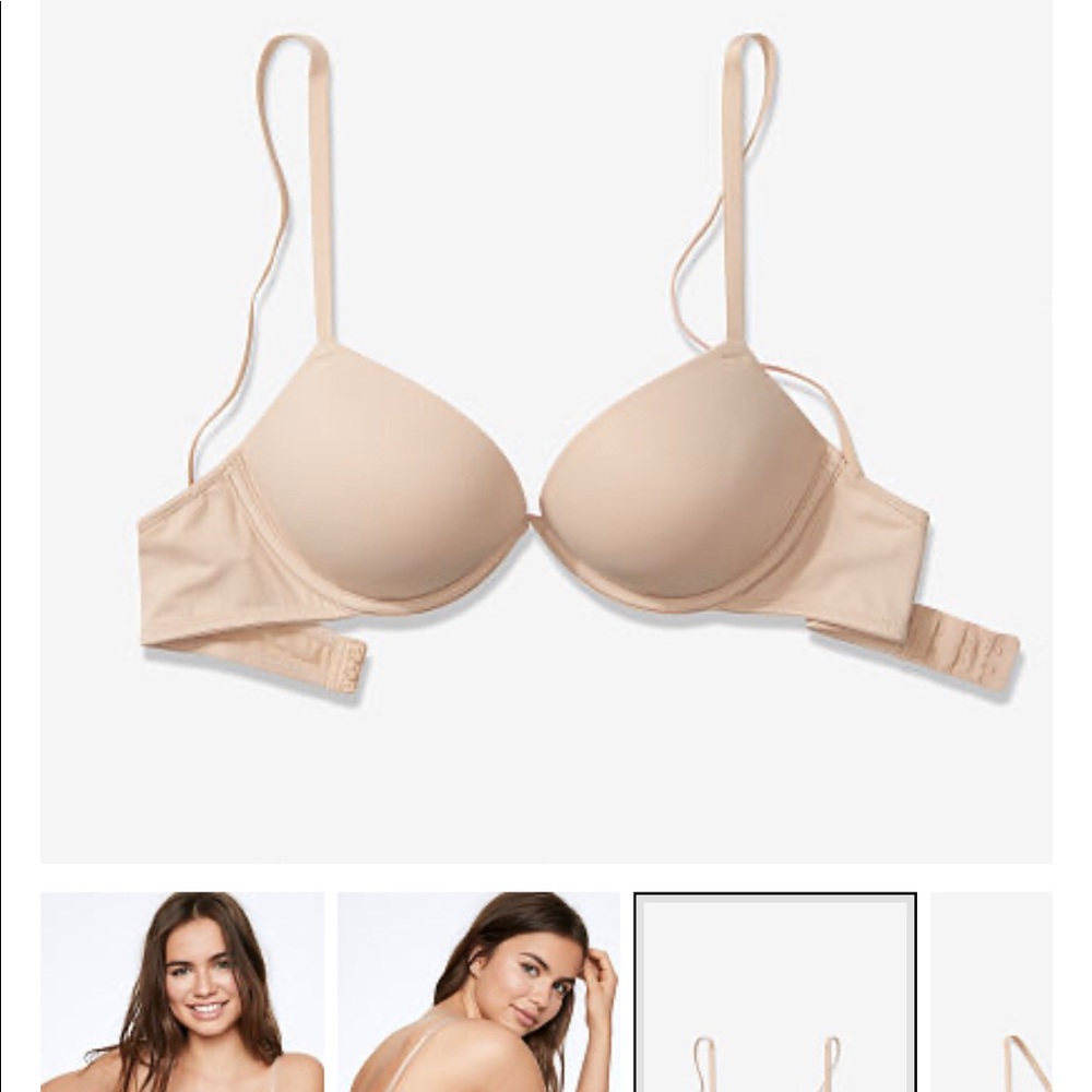 Pink push up bra